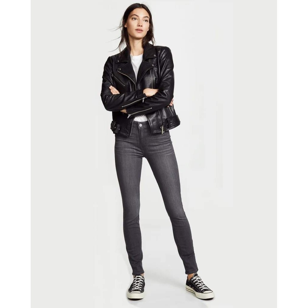 PAIGE Hoxton Ultra Skinny Jeans Women‎ 25 Grey Faded High Rise Stretch Denim